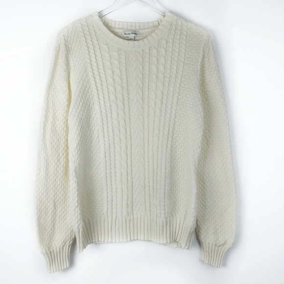 Studio Works Sweaters - Studio works cream cable knit sweater